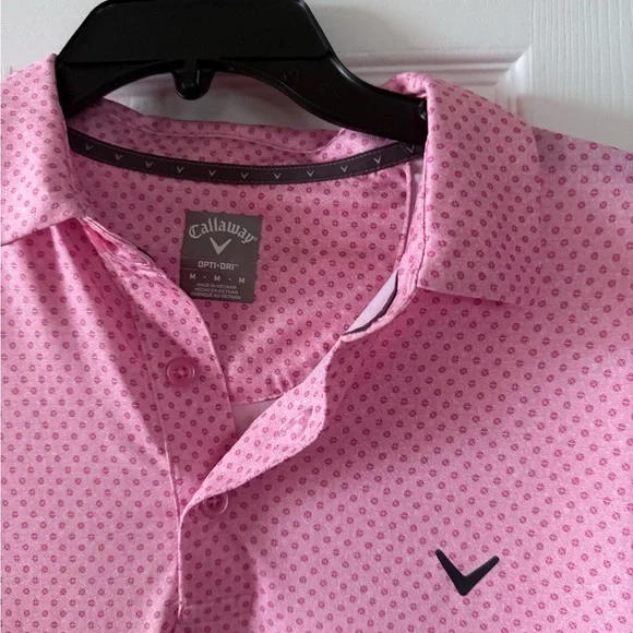 Callaway Men's Light Pink Polo Shirt - Picture 2 of 4